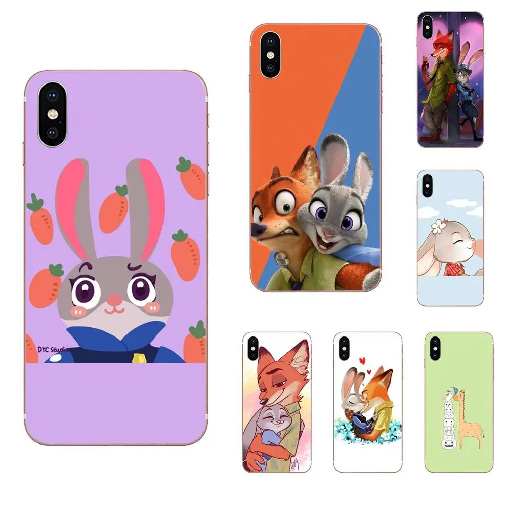 Мягкий чехол из ТПУ с узором для Apple IPhone X XS Max XR 4 4s 5 5C 5S SE 6 6S 7 8 Plus Judy And Nick | Мобильные