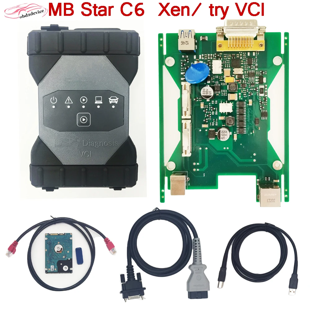 

MB Star C6 car Diagnosis VCI upgrade from MB C4 C5 C3 support CAN DOIP protocol V07.2019 Software in 500GB HDD C6 for cars test
