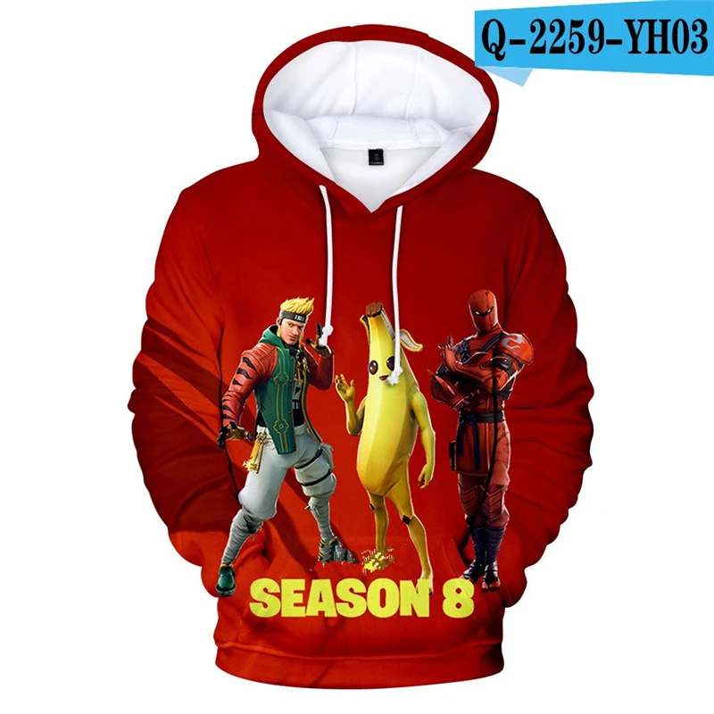 

Fortnit Battle Royale Hoodie Sweatshirt Funny Cartoon Sweatshirt Fornited Women Clothes 3D Print Game Clothes Popular Clothing