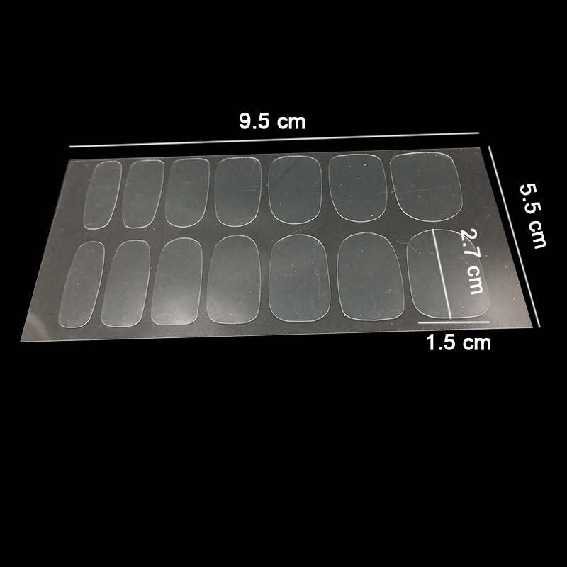 50 Sheets 14pcs UV Gel Base Sticker Nail Peel Off Sticker Adhesive Nail Tabs For DIY UV Gel Art Decorations Manicure Tools