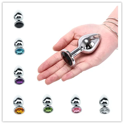 New 1 Pc Stainless Steel Anal Plug Anal Beads Crystal Jewelry Heart Butt Plug Stimulator Toys Dildo Tools