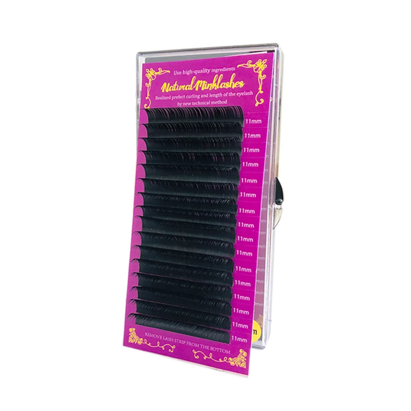 

MIKIWI C curl 16Rows Faux mink individual eyelash lashes maquiagem cilios for professionals soft mink eyelash extension makeup