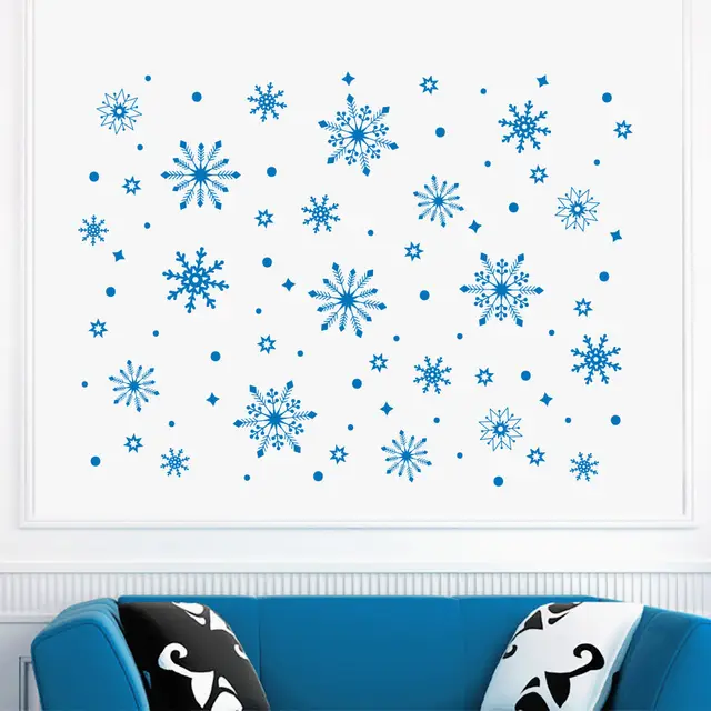Beautiful Frozen Snowflake Snow Wall Decals Window Decor Home