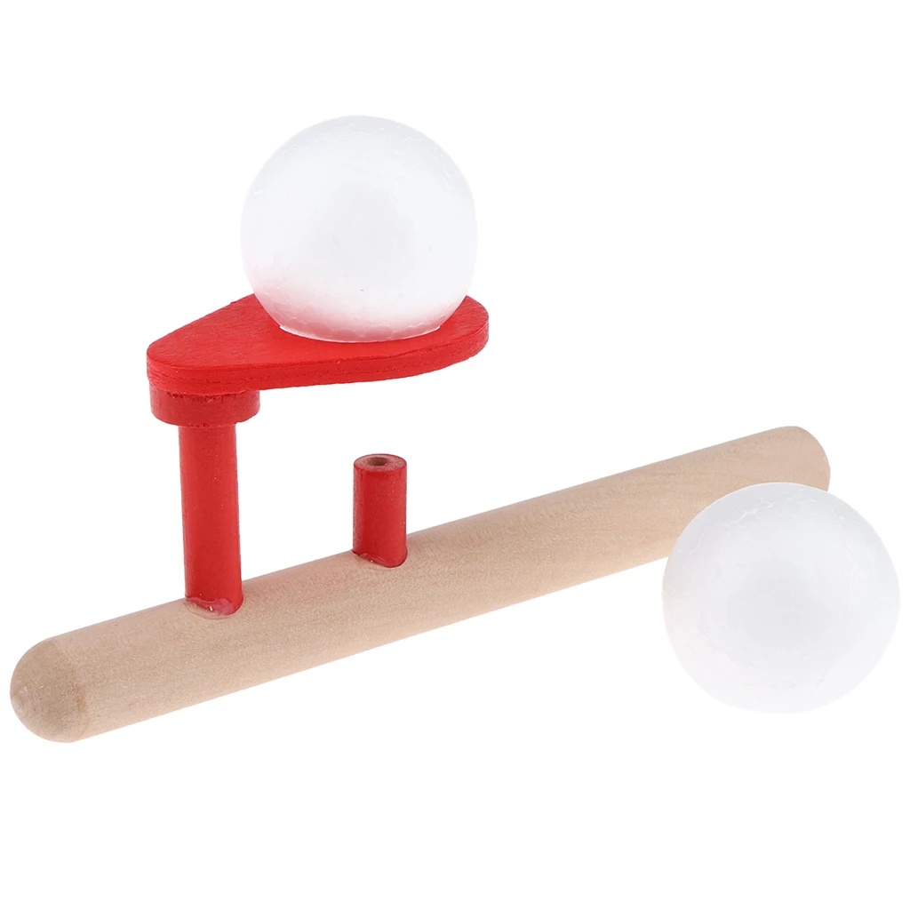 Wooden Games -Blow Hobbies -Outdoor Fun Sports Toy - Ball Foam Floating Ball Wooden Toys for Kids