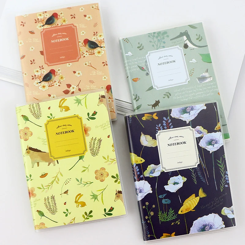 

Cute Flower & Birds Notebook Diary Book Kawaii Mini Student Notepad Stationery School Supplies Gift for Kids Papelaria