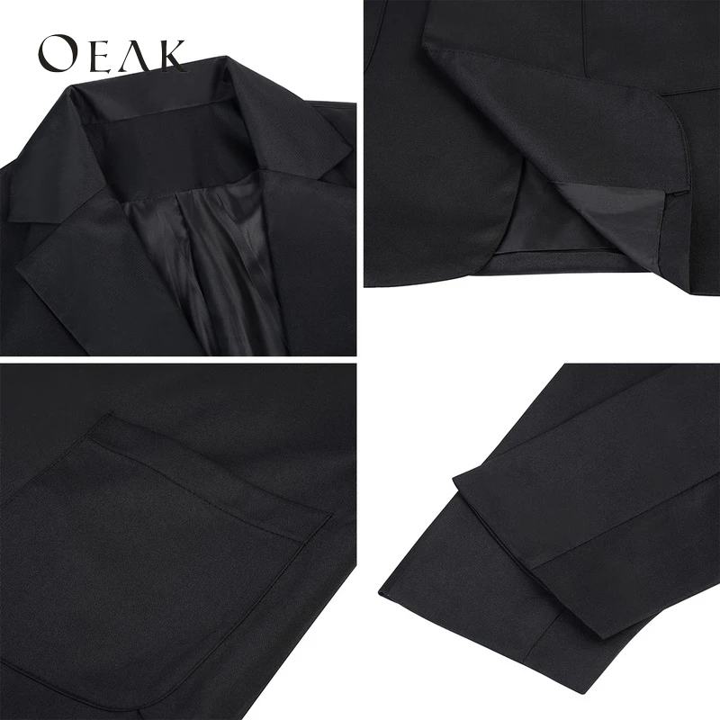 OEAK Spring Autumn Slim Fit Women Jackets Pockets Office Work Jacket Coat Elegant Business Lady chaquetas mujer invierno 2019
