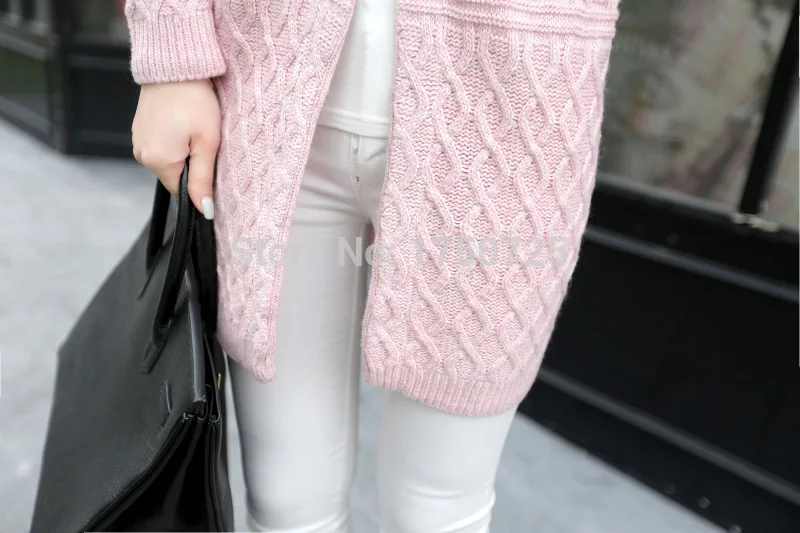 Для женщин длинный кардиган новая весна осень-зима плюс Размеры корейский стиль Beadings жемчуг длинный вязаный свитер верхняя одежда