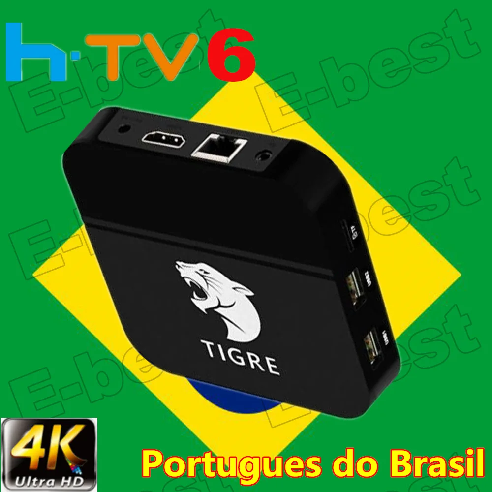 

Tigre2 tv box HTV6 HTV BOX 5 iptv HTV5 BOX H.TV 6 Brazilian Portuguese TV Internet Streaming box Live HD Filmes On Demand TV