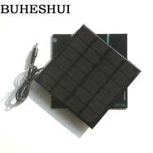BUHESHUI 3 Вт 6 в Солнечная Панель монокристаллический солнечный модуль+ 5521DC Солнечная система зарядное устройство для 3,7 в светодиодный светильник батарея 145*145 мм