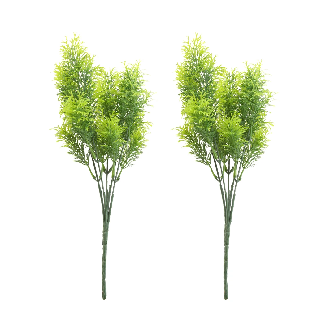 2Pcs Artificial Cedar Pine Trees Green Plants Home Garden Decor High Quality Artificial Cedar Tree Measures 30cm Tall