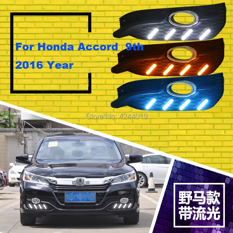 

smRKE Car Light Fog Lights Daytime Running Lights LED Light Bar For 2016 Honda Accord