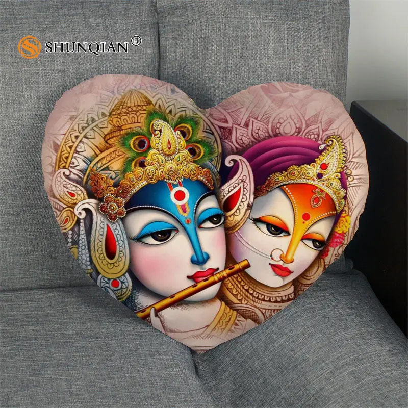 

Buddha Heart Shape Pillow Cover Size 41x36cm,47x42cm New arrival Custom zipper Pillowcase Cover