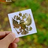 Three Ratels MT-017# 9.2*8cm 6*5.2cm metal nickel car sticker Double-headed eagle coat of arms Russian national  emblem ► Photo 2/6