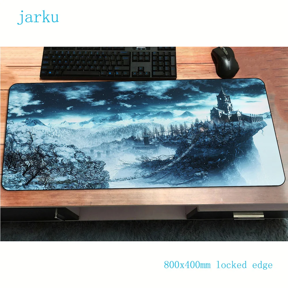 Коврик для мыши dark души 800x400x2 мм игровой коврик с аниме массовым узором офисный
