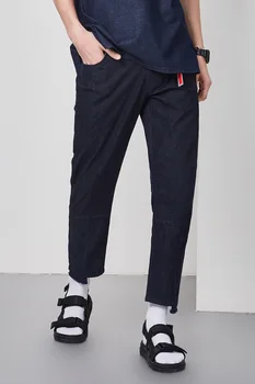 

Mark Fairwhale 2019 New Summer Men Business Casual Cotton Patch Work Sewing Edge Ankle Length Pants Men 718221029036