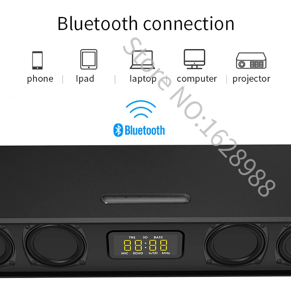 300K Bluetooth Саундбар для ТВ с S9 сабвуфером беспроводной микрофон K ТВ домашний кинотеатр беспроводная звуковая панель Поддержка TF U диск AUX