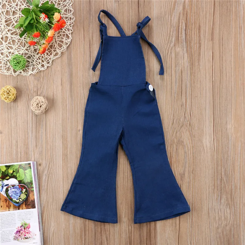 Комбинезон джинсовый без рукавов с открытой спиной для девочек|girls denim jumpsuit|girls