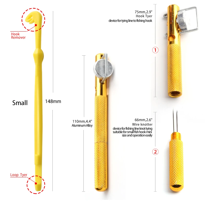 Алюминий сплав рыболовные снасти крючок яруса лески связывая инструмент с суб-линии галстук узлы галстук и петли Таер крючок для удаления