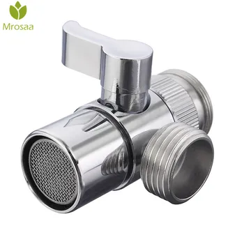 

Home Chrome Polished Basin Sink Faucet Water Flow Brass Diverter for Bathroom Kitchen Water Tap Filter Valve Spout M22 X M24