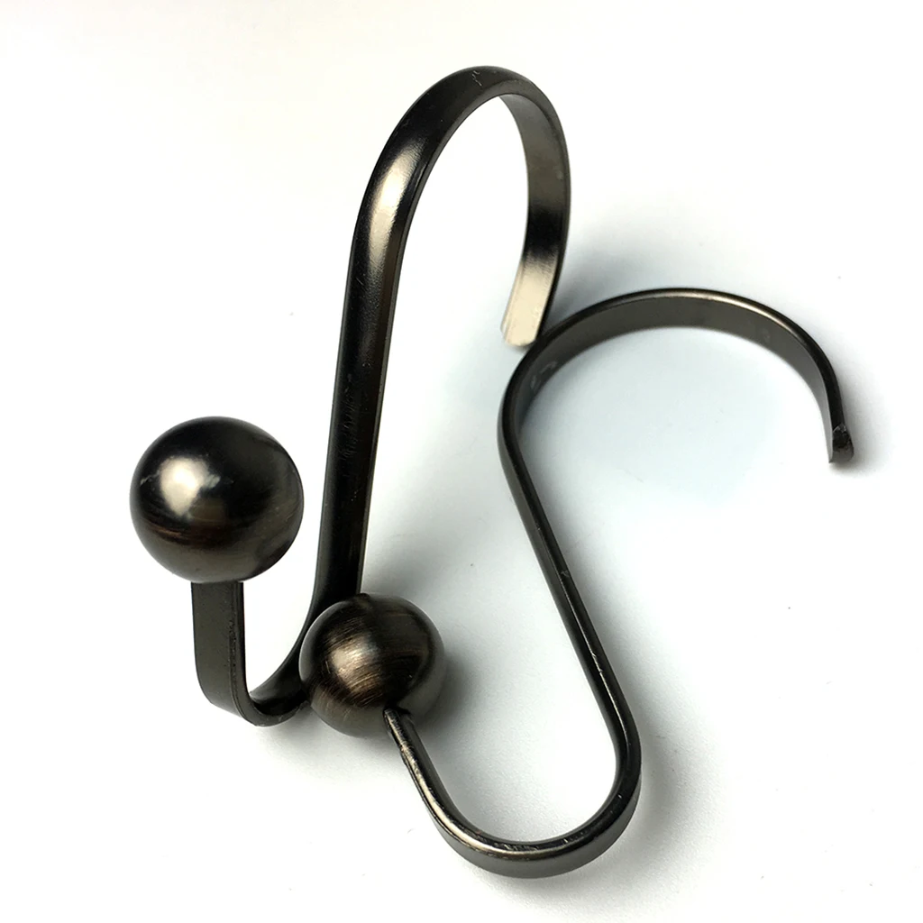 12 Piece Bathroom Iron Spherical Shower Curtain Hook Hanger Holder Bronze Decorative Antique Rack Home Ornaments