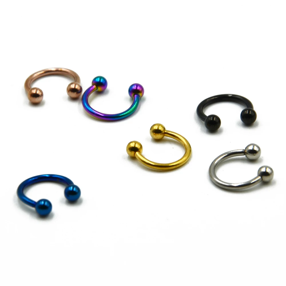 6pcs Titanium Anodized Circular Barbell Horseshoe CBR Septum Lip Labret Eyebrow Nose Ring Nipple Piercing Body Jewelry 16g,16gX6X3mm,Black 6pcs Titanium Anodized Circular Barbell Horseshoe CBR Septum Lip Labret Eyebrow Nose Ring Nipple Piercing Body Jewelry 16g,16gX6X3mm,Black