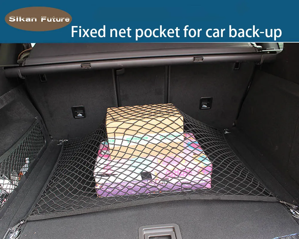 

Nylon Stretch Luggage Net Baggage Nets Bag Rack Network Boot Fixed Network 90 x 55cm Car Trunk Luggage Stacking Shelf Net
