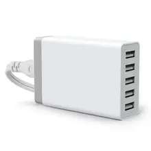 Dhl ИЛИ FedEx 100 штук Универсальный 40 Вт 5 В 8А 5 портов USB зарядное устройство