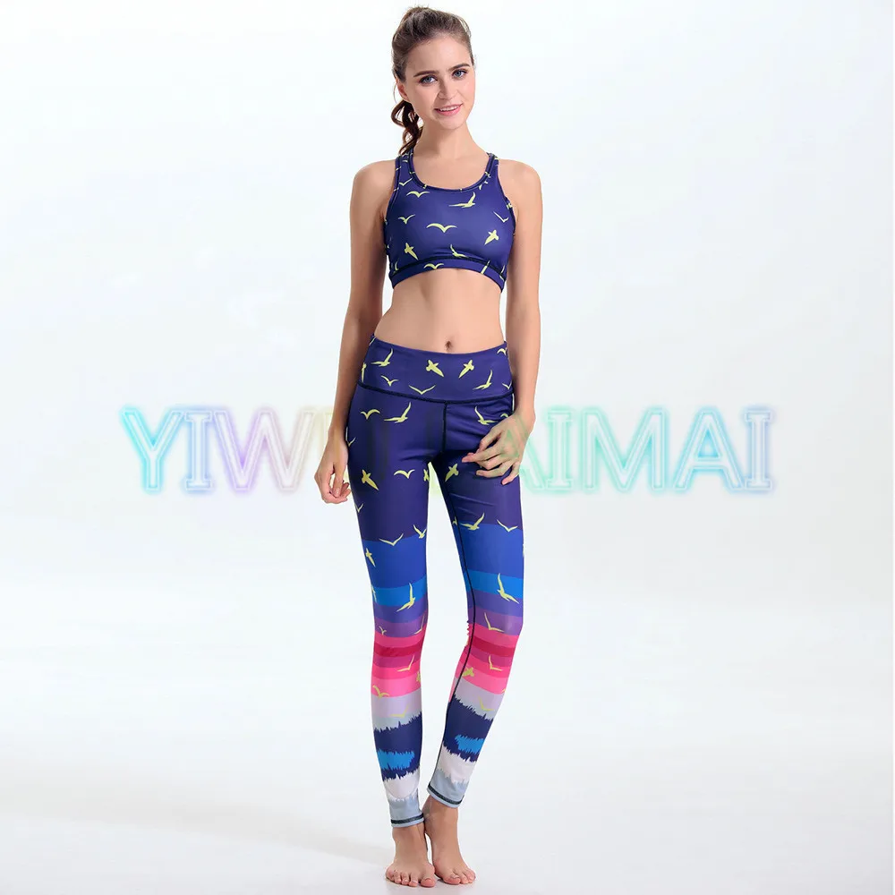 printed yoga tops