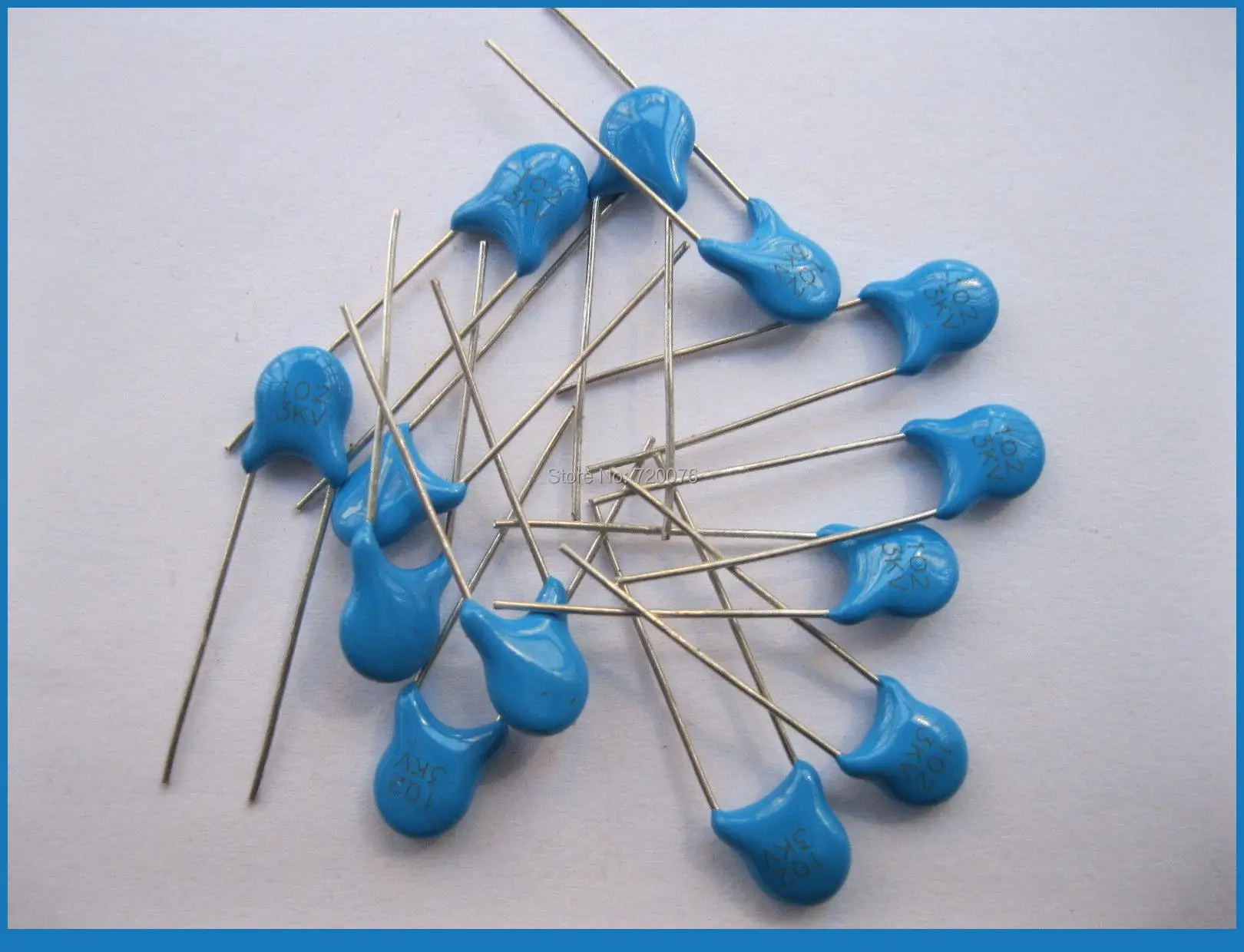 Ceramic Disc Capacitors 102pF 0.001uF 3000V 3KV BLUE 102 - 6 PACK