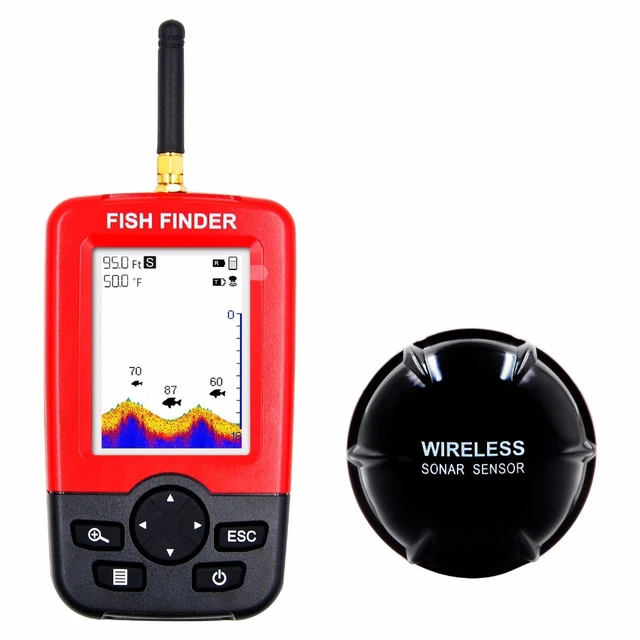 Portable Sonar LCD Fish Finder, Wireless Fish Finder, Echo Sounder