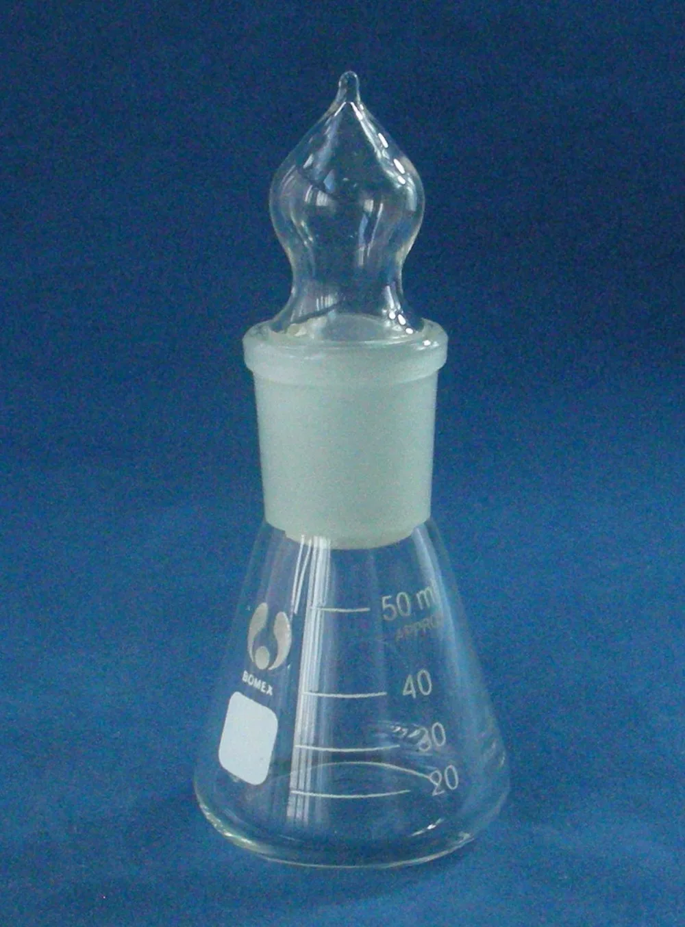 50ml Glass Erlenmeyer Flask with Glass Stopper Lab New High Qualityin