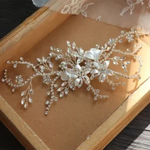 Jonnafe серебряный цвет свадебная заколка расческа блеск горный хрусталь свадебное украшение для волос Аксессуары Ручной Проводной женский волос ювелирные изделия