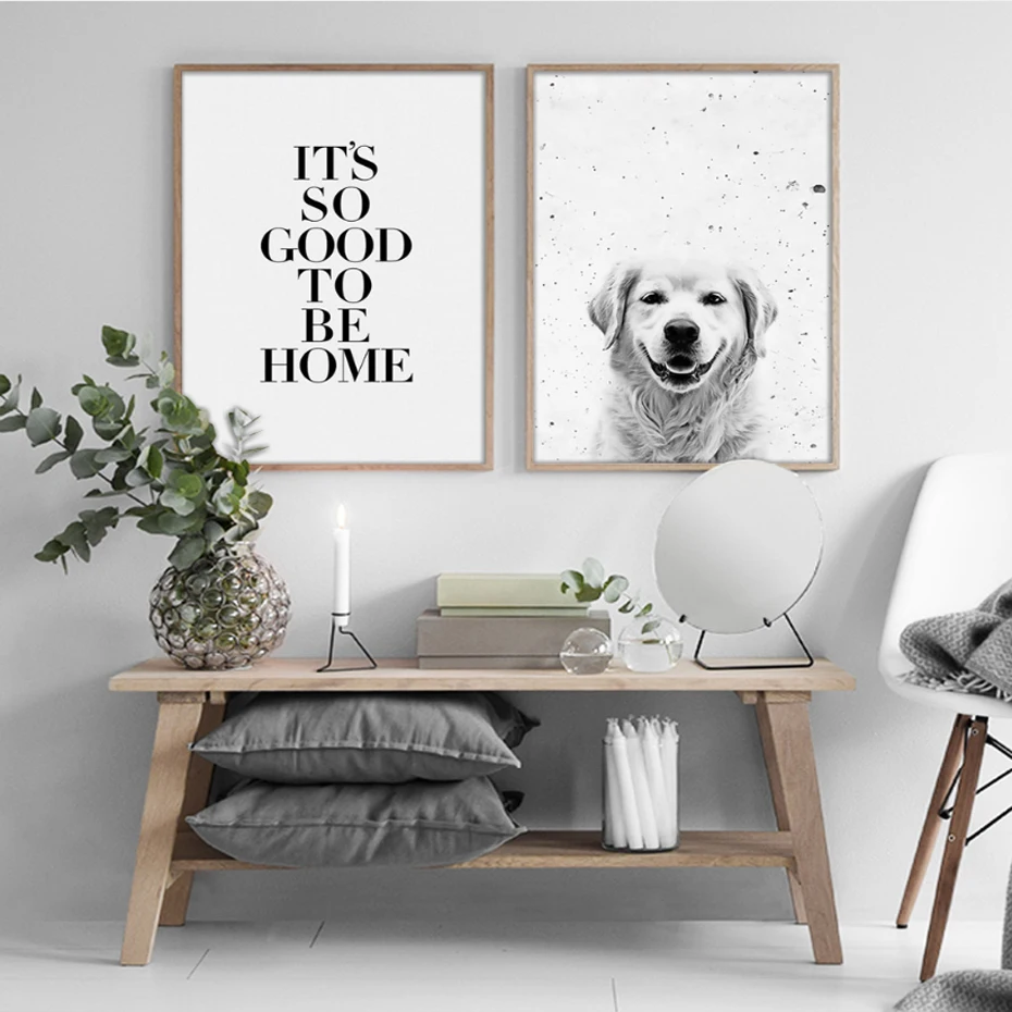 Modern-Dog-Horse-Canvas-Paintings-Animal-Wall-Art-Black-White-Nordic-Poster-Prints-Pictures-For-Living