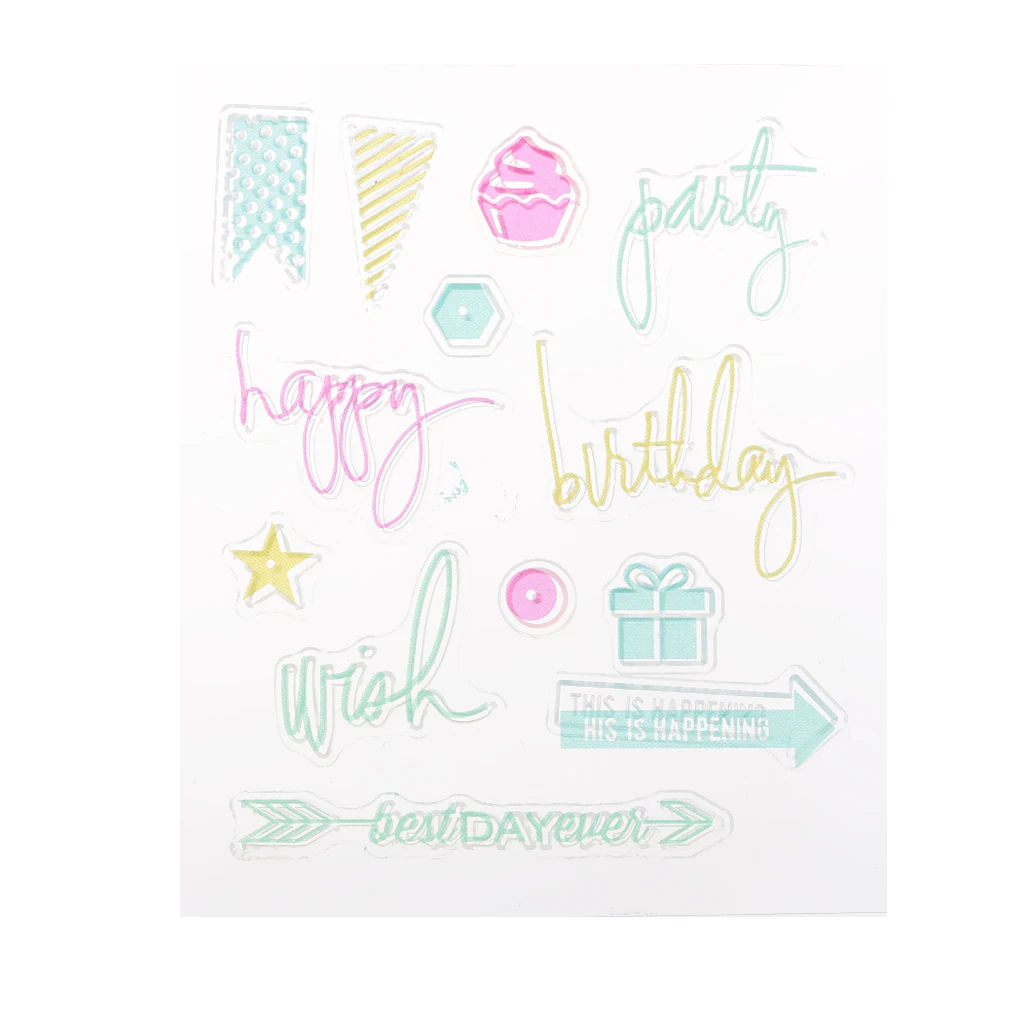 Ice Cream Silicone Clear Rubber Stamp Seal for Scrapbook, Diary, Photo Album, Christmas Xmas Card Making, DIY Craft