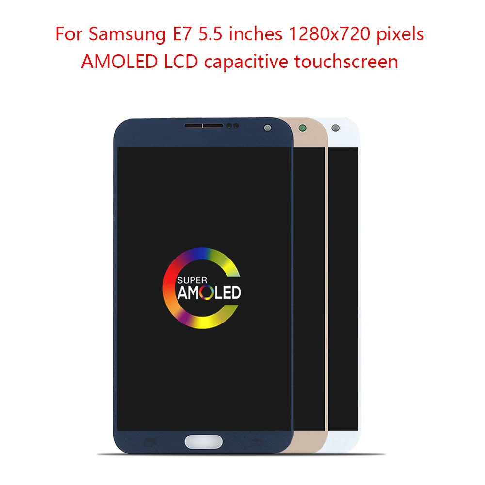 5," супер Amoled E700 Дисплей для samsung galaxy e7 ЖК сенсорный экран дигитайзер Замена для samsung E700 ЖК e7 ekran