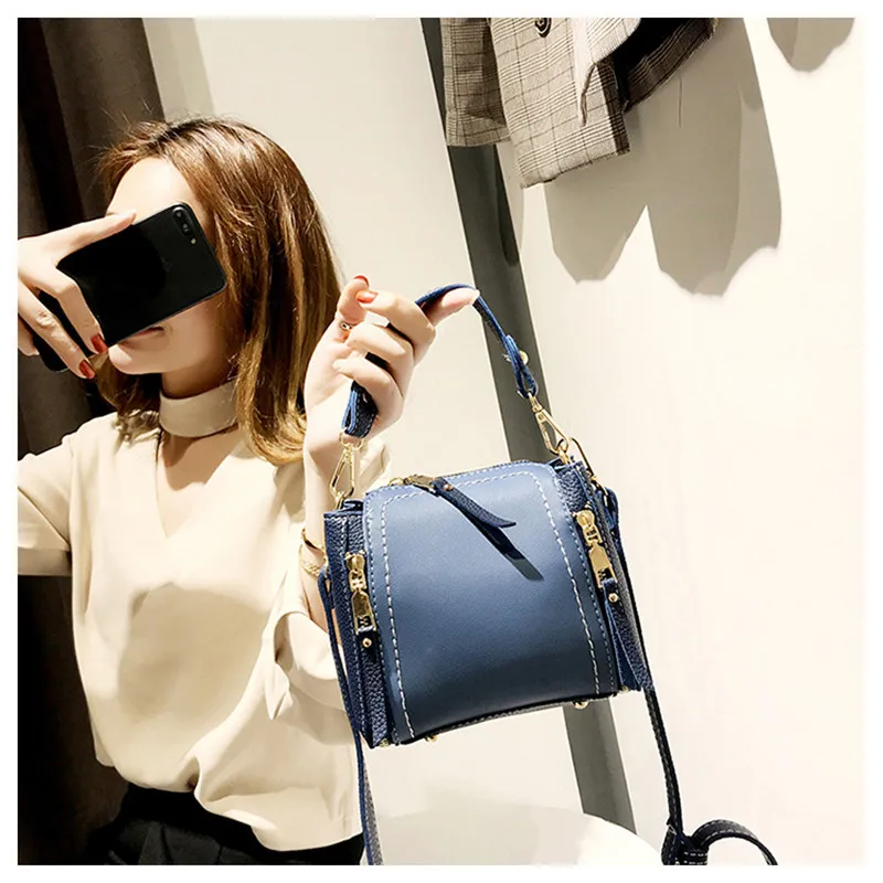 Women Handbag String Bucket Composite Bag Female Fashion Crossbody Shoulder Bag Ladies Tassel Messenger Bag Travel Tote SS7379 (14)