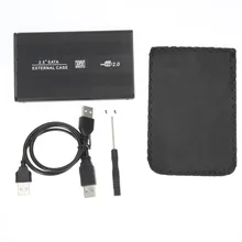 For Win10 2.5″ USB 2.0 SATA HDD External Enclosure Case box for data backup and exchange for 2.5inch SSD hdd hard drive disk