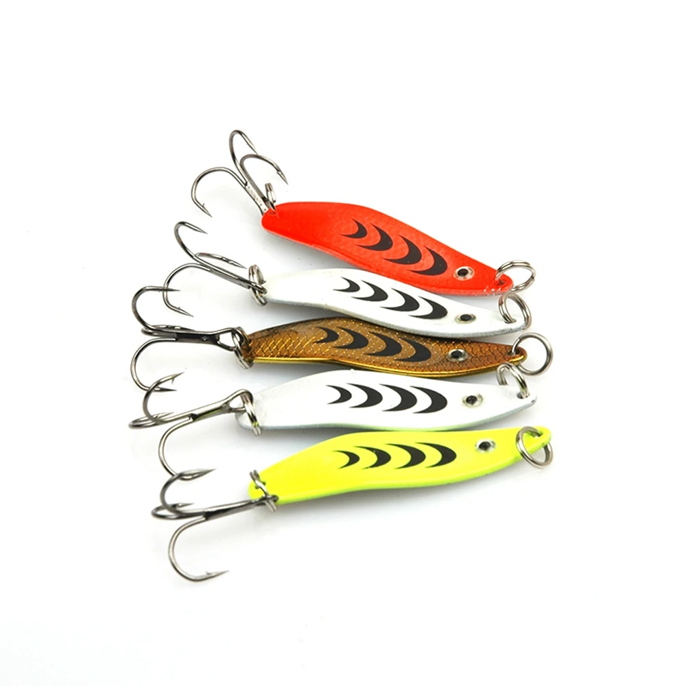 

5pcs 5cm 6.5g spoon lure bait for trout bass spoons small hard sequins spinner spoon fishing tackle bait fishing Lure