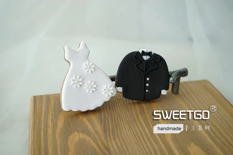 2 шт. моделирование Свадебные cookies реквизит украшения свадебные печенье украшения
