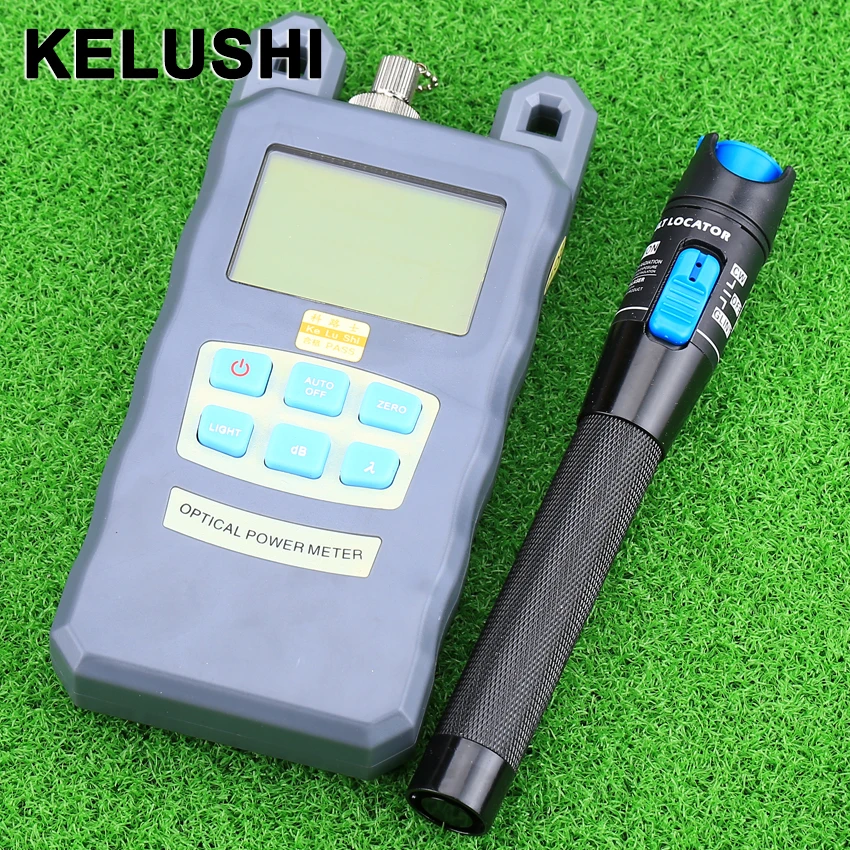

KELUSHI Optical Fiber Power Meter -70dBm~+10 dBm Fiber Optic Power And 1mW 5KM Visual Fault Locator Fiber Optic Cable Tester