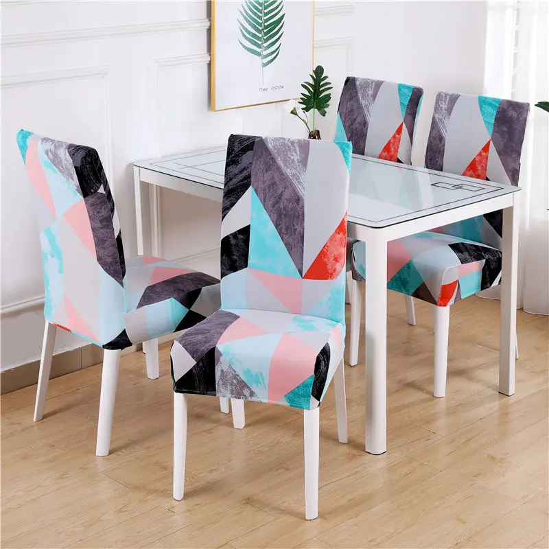 

1/2/4/6PCS Chair Covers Spandex Kitchen Chair Cover Dining Seat Cover Slipcover Chair Furniture Cover Anti-Dust housse de chaise