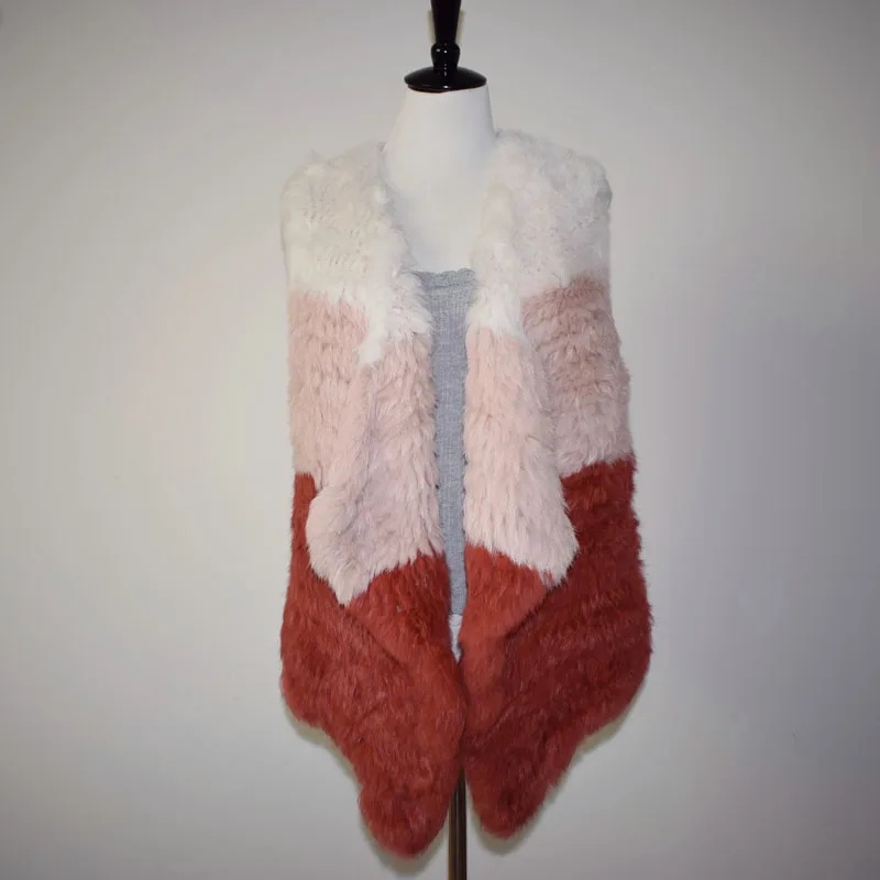 (TopFurMall) женский жилет из натурального кроличьего меха Женский натуральный