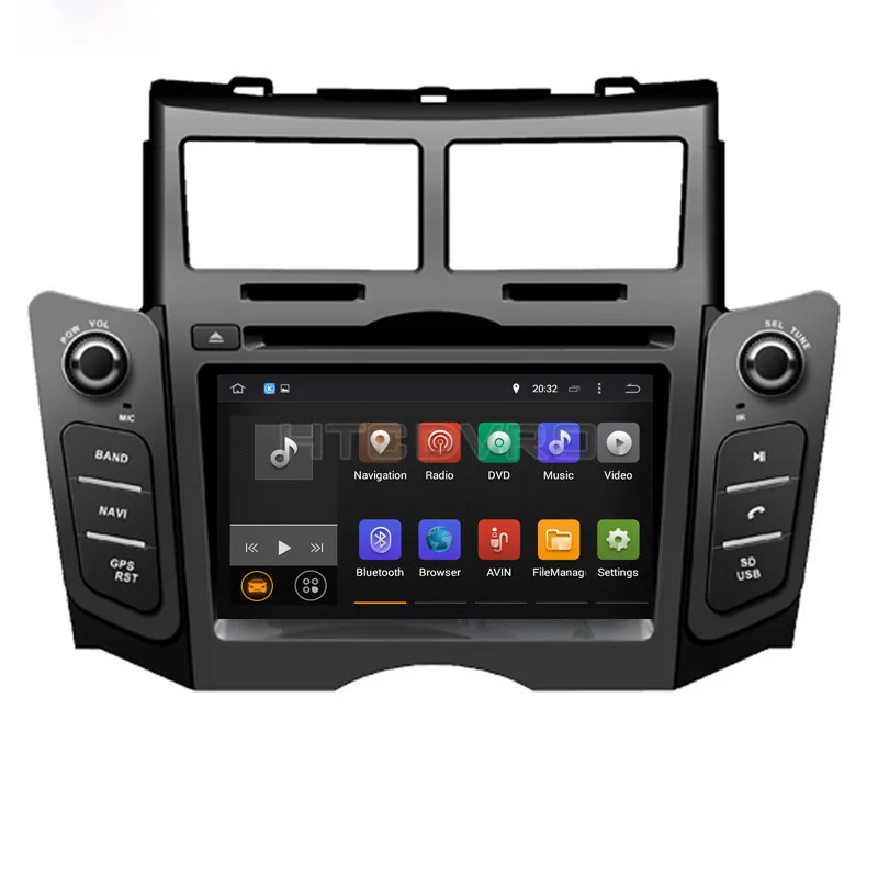 Top YMODVHT 6.2inch 4G Octa Core Android 9.0 7.1 Car DVD GPS for Toyota Yaris 2005-2007 2008 2009 2010 2011Black/Silver Radio Stereo 19