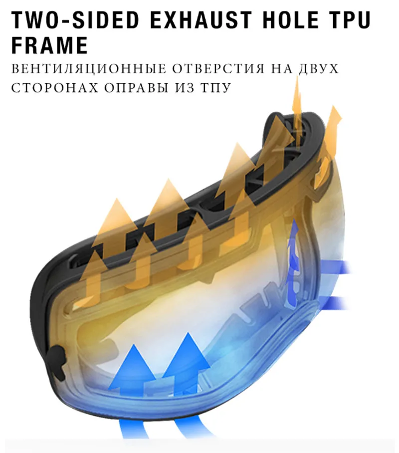 Лыжные очки, новые брендовые Профессиональные противотуманные двойные линзы UV400 большие сферические мужские и женские лыжные очки для катания на лыжах и сноуборде