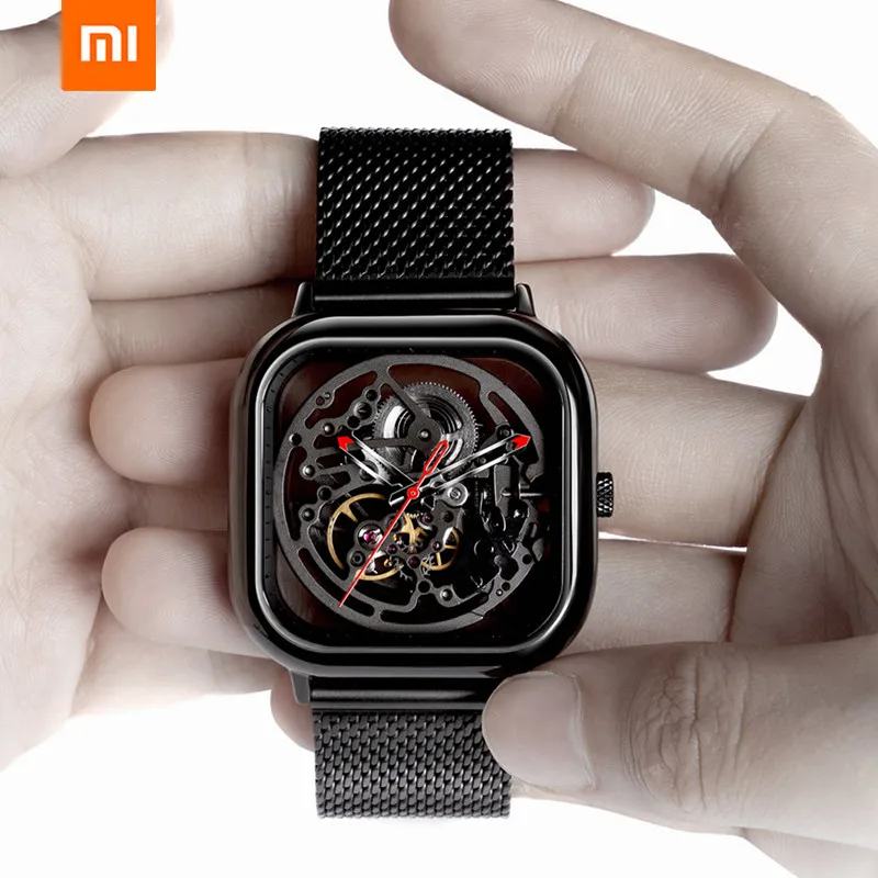 

Original Xiaomi Mijia CIGA Hollowed-out Design Anti-Seismic Mechanical Watch Carving Wristwatch With Metal Strap