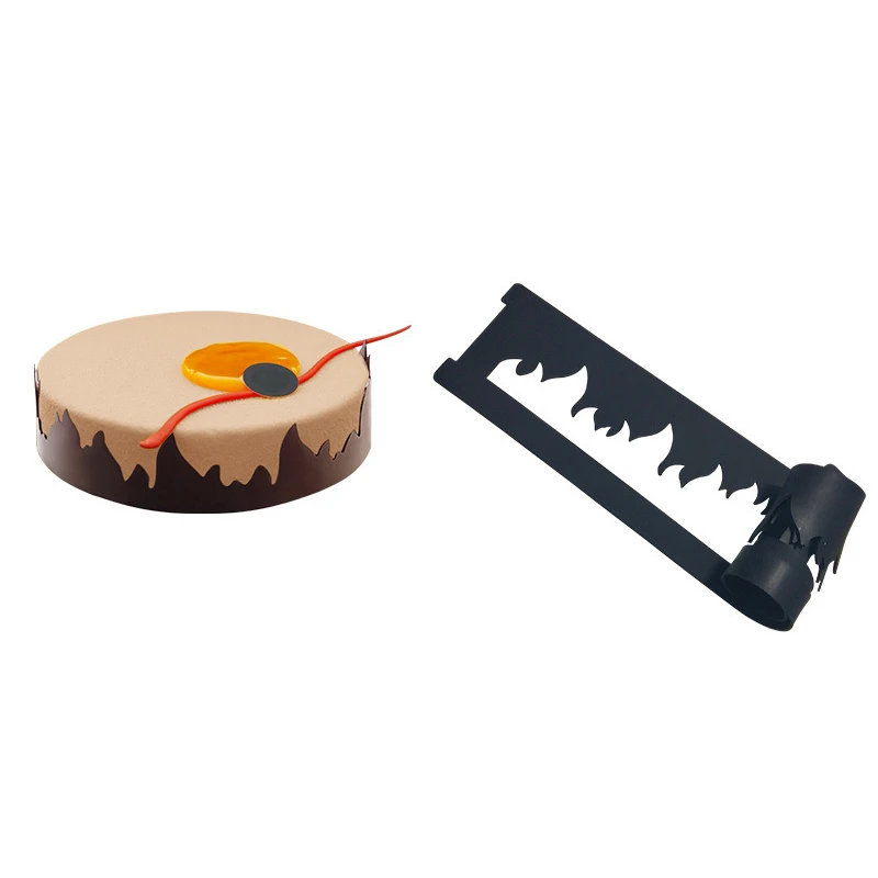 DIY Flame Water Drop Shaped Silicone Cake Edge Mold Bubble Leaf Chocolate Mould Lace Sugar Craft Fondant Cake Decorating Tools3