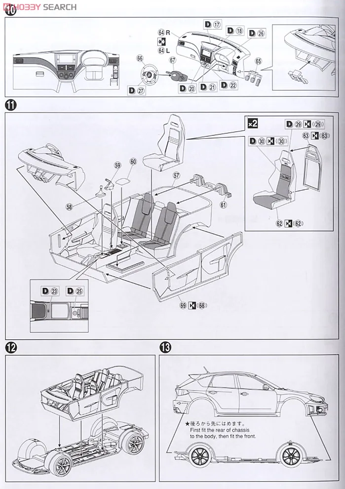 Impreza Wrx STI 10 1/24 модель автомобиля 00490