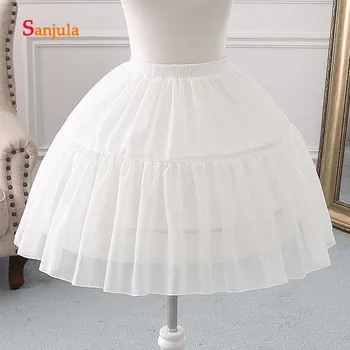 

Black/White Petticoat 2019 Short Chiffon Lolita Skirt for Women Cosplay Daily Underskirt Girls Rockabilly jupon mariage