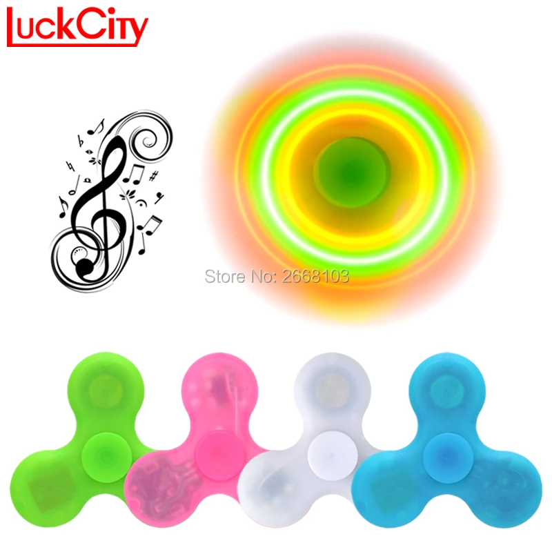 

Fidget Hand 4 Color Spinner Speaker Music LED Light Spinner-hand Finger Spinner EDC Anti Anxiety Handspinner Fidget Spiner Toys