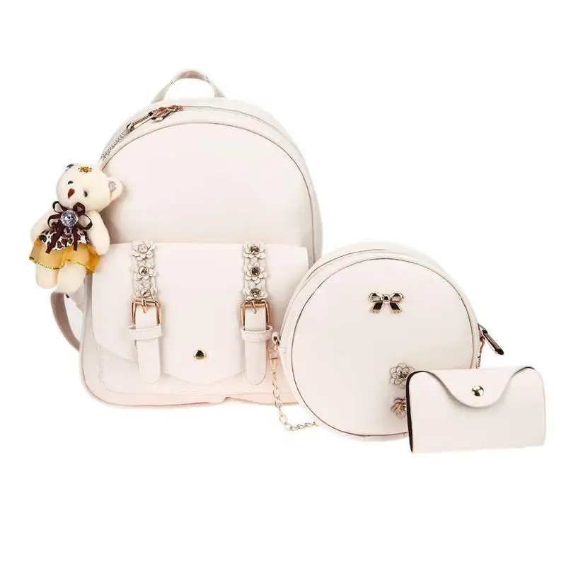 3 шт., осенне-зимний женский рюкзак с цветочным принтом, сумка на плечо, набор, школьные сумки для подростков, рюкзаки для девочек, mochila feminin